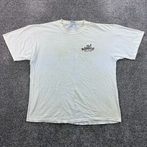 Vintage Peace Frogs Shirt Men XL White Cotton Graphic Peace Sign Frog Michigan